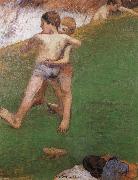 Paul Gauguin chidren wrestling Germany oil painting artist